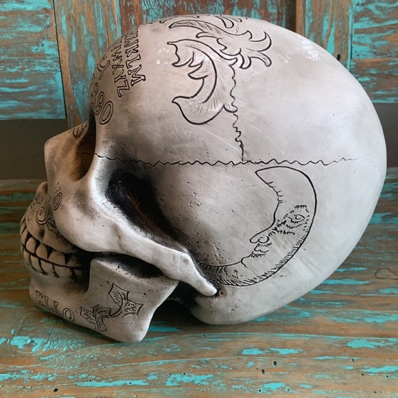 Ouja Skull Halloween Decoration Heavy Resin Occult Party Festive - Picture 6 of 13